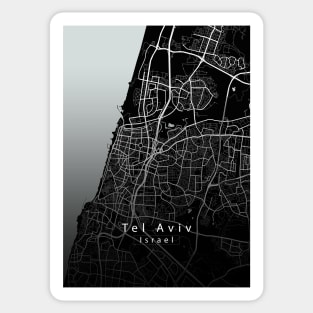 Tel Aviv Israel City Map dark Sticker